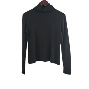 ❄ [Eileen Fisher] Brown Wool Knit Long Sleeve Turtleneck Top